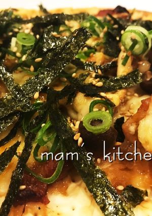 ピザトッピング案☆焼肉＋マヨネーズ-レシピのメイン写真
