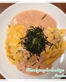 パスタソースで♡明太子の簡単オムライス