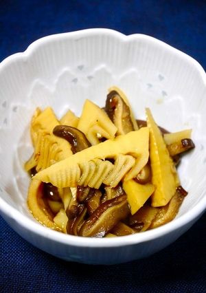 レンジで簡単！筍と椎茸の煮びたし by だんどり亭 【クックパッド