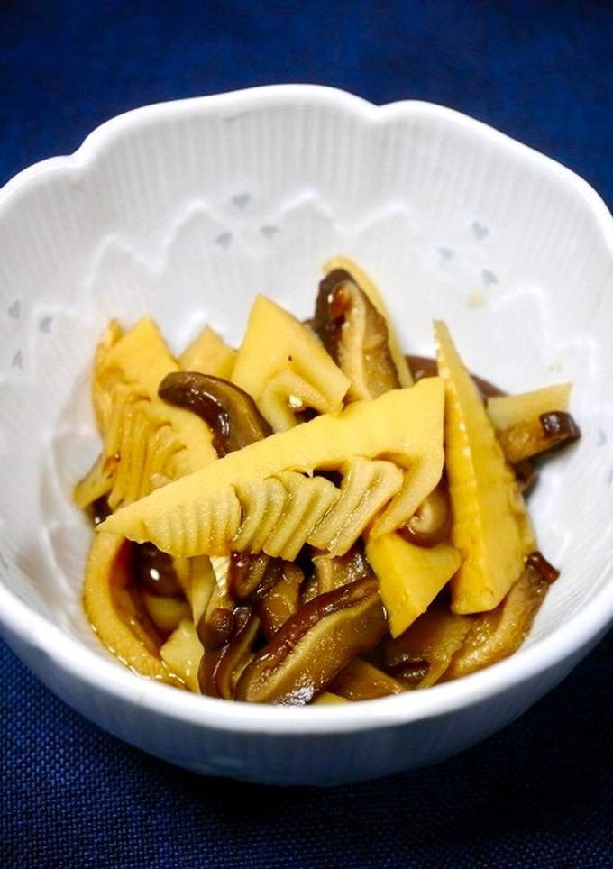 レンジで簡単！筍と椎茸の煮びたし-レシピのメイン写真