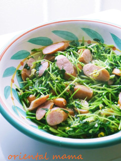 朝食!豆苗のウインナー卵ソテー-レシピのメイン写真