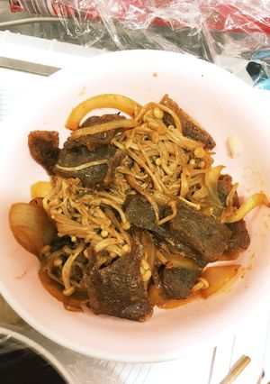 ヘルシー！こんにゃくの焼き肉風炒め-レシピのメイン写真