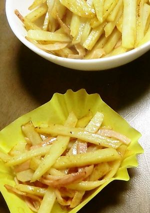 ジャガイモ千切り+ベーコンのお弁当おかず-レシピのメイン写真