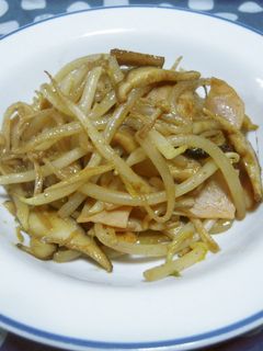 ハムともやしときのこのカレー炒め-レシピのメイン写真