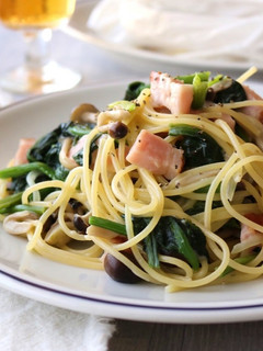 ほうれん草とキノコのクリームパスタ-レシピのメイン写真