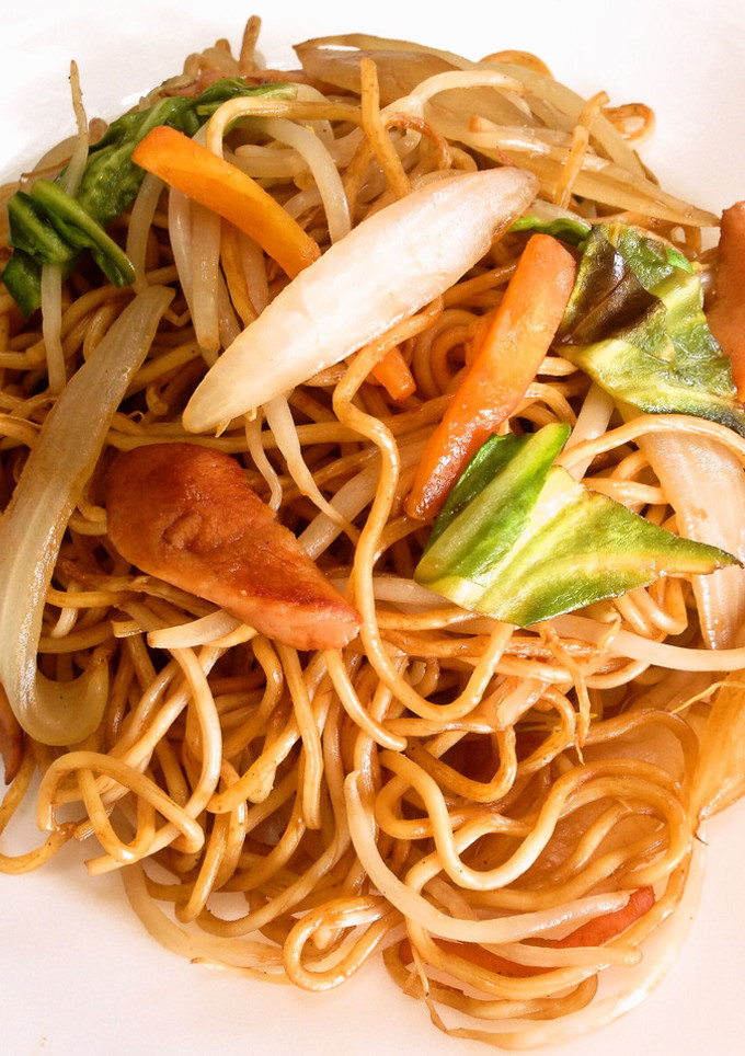 屋台風シャキシャキ野菜の簡単醤油焼きそば-レシピのメイン写真