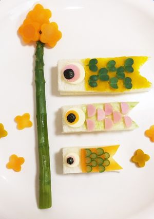 端午の節句☆食パンでこいのぼり☆１歳頃〜-レシピのメイン写真
