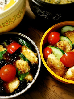鶏むね肉の一口マヨカツ弁当-レシピのメイン写真
