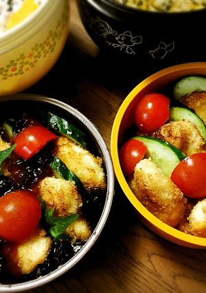 鶏むね肉の一口マヨカツ弁当-レシピのメイン写真