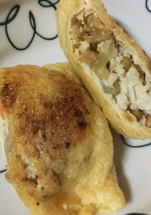 油揚げの納豆&肉詰め-レシピのメイン写真