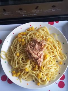 ツナとコーンの和風パスタ-レシピのメイン写真