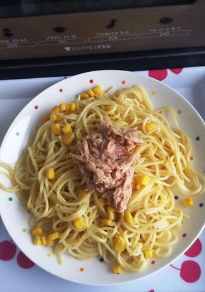 ツナとコーンの和風パスタ-レシピのメイン写真
