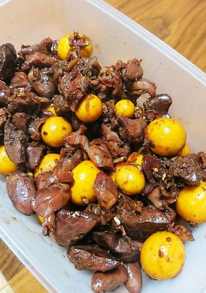 砂肝と鶏キンカン甘辛煮＊レバーも入れて♪-レシピのメイン写真