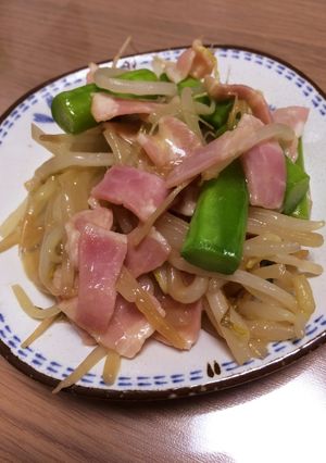 もやしアスパラベーコン-レシピのメイン写真