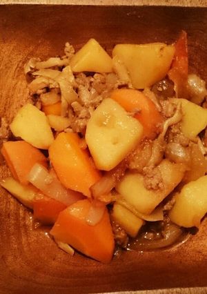 ひき肉とめんつゆを使った肉じゃが-レシピのメイン写真