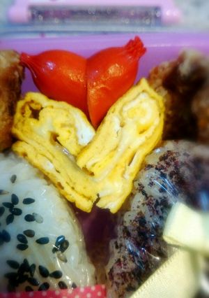お弁当に甘くない卵焼き⭐ハムチーズ⭐-レシピのメイン写真