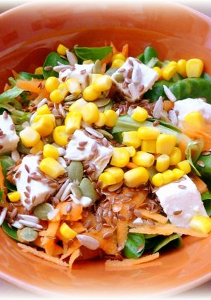 塩麹豆腐のシーズ(種)サラダ-レシピのメイン写真
