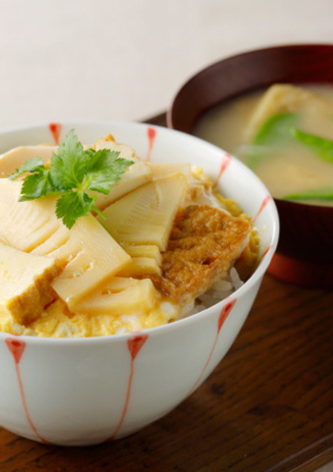 たけのこと厚揚げの卵とじ丼-レシピのメイン写真