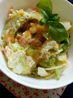 *黒酢玉ねぎがけ春野菜サラダ*-レシピのメイン写真