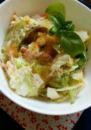 ＊黒酢玉ねぎがけ春野菜サラダ＊-レシピのメイン写真