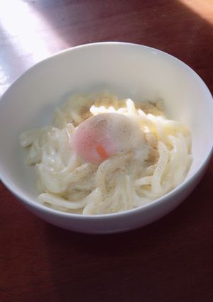 超時短＆簡単！カルボナーラ風うどん-レシピのメイン写真