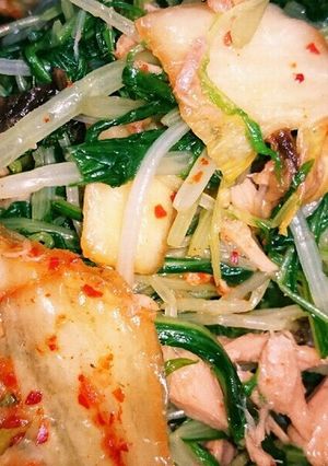 彼想い❤ ツナキム水菜サラダ-レシピのメイン写真