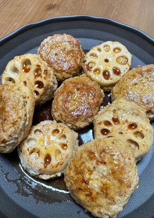 【簡単】れんこんハンバーグ-レシピのメイン写真