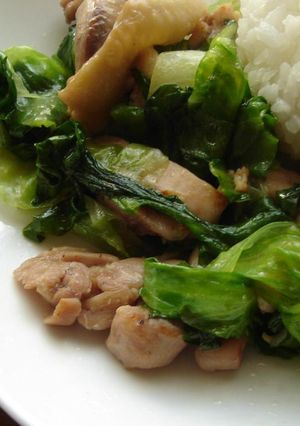 しゃきしゃきレタスと鶏肉の炒め物♪-レシピのメイン写真