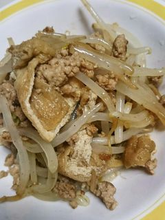 豚挽き肉と◎もやしの旨いため☆-レシピのメイン写真