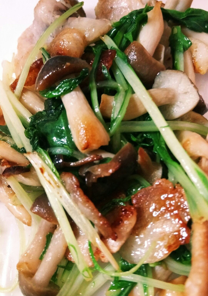 水菜と豚のちょい塩炒め-レシピのメイン写真