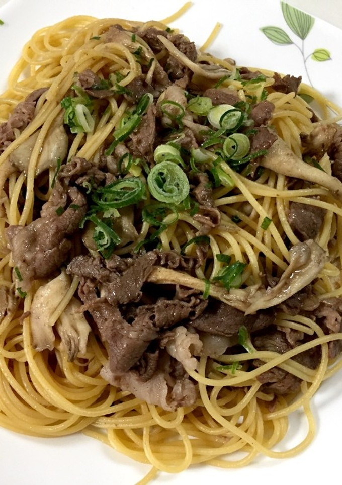 牛肉と舞茸の和風パスタ-レシピのメイン写真