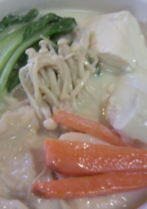 鶏胸肉と青梗菜の豆乳炊き-レシピのメイン写真