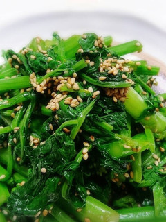 簡単!からし菜のごま和え!-レシピのメイン写真