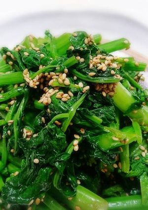 簡単！からし菜のごま和え！-レシピのメイン写真