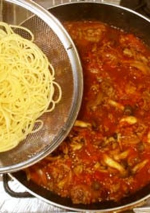 カレーミートソース・パスタ♪簡単-レシピのメイン写真
