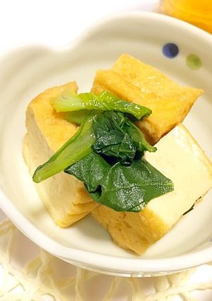 レンジで簡単☆厚揚げと青梗菜の蠔油醤煮-レシピのメイン写真