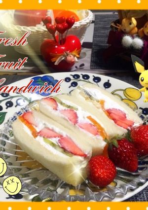 ビタミンカラーが可愛い♡フルーツサンド-レシピのメイン写真