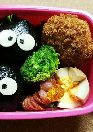 キャラ弁♪まっくろくろすけ★-レシピのメイン写真