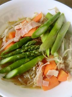 もやしとアスパラの蒸し焼きをお弁当に~-レシピのメイン写真