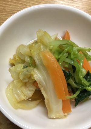 キャベツ、にんじん、三つ葉のおひたし-レシピのメイン写真