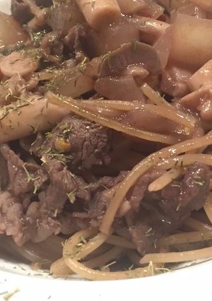 牛肉赤ワイン煮込みパスタ-レシピのメイン写真