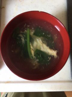 簡単!白だしでほうれん草と卵のお吸い物-レシピのメイン写真