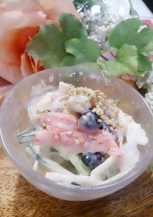 新玉ねぎの豆サラダ～胡麻マヨ合え～-レシピのメイン写真