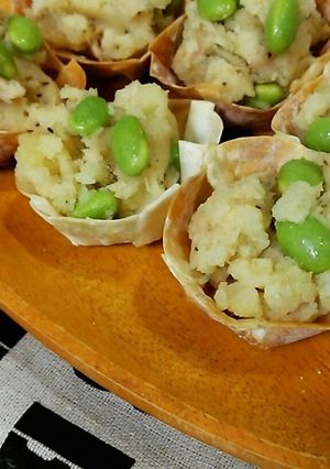 ﾊﾟﾘﾊﾟﾘ餃子皮のポテトサラダ✿-レシピのメイン写真