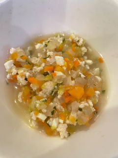 離乳食後期 鶏ひき肉豆腐野菜の甘酒旨煮-レシピのメイン写真