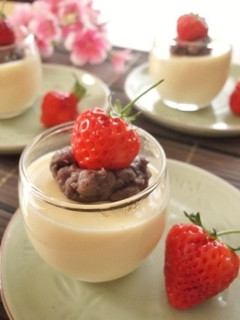 あんこといちごのカスタードプリン-レシピのメイン写真