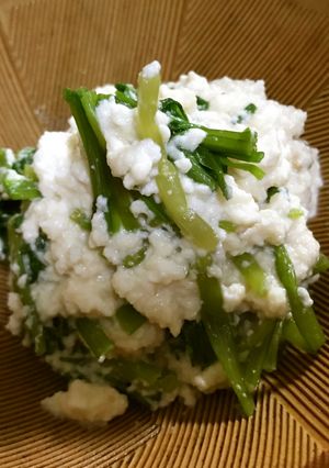 厚揚げで時短!せりの白和え-レシピのメイン写真