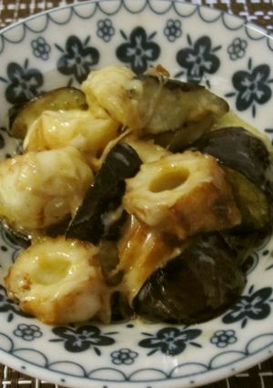 竹輪とナスの味噌マヨチーズ-レシピのメイン写真