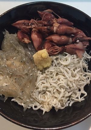生しらす・シラス・ホタルイカの三色丼-レシピのメイン写真