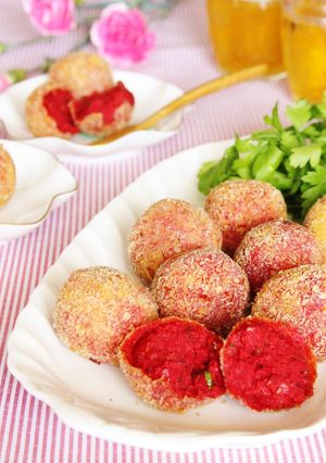 ビーツとひよこ豆のミニコロッケ-レシピのメイン写真
